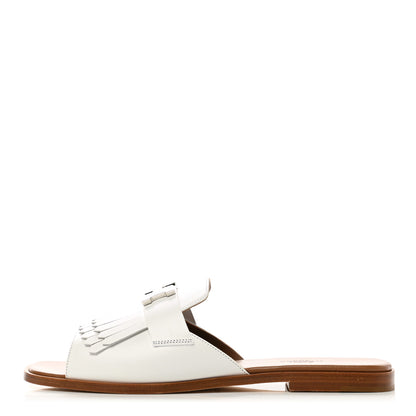 Hermes Calfskin Auteuil Sandals 40 White 1 of 8