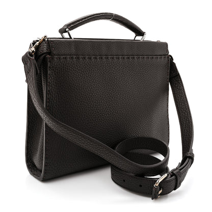 Fendi Calfskin Romano Selleria Mini Peekaboo Iconic Fit Satchel Brown 2 of 10