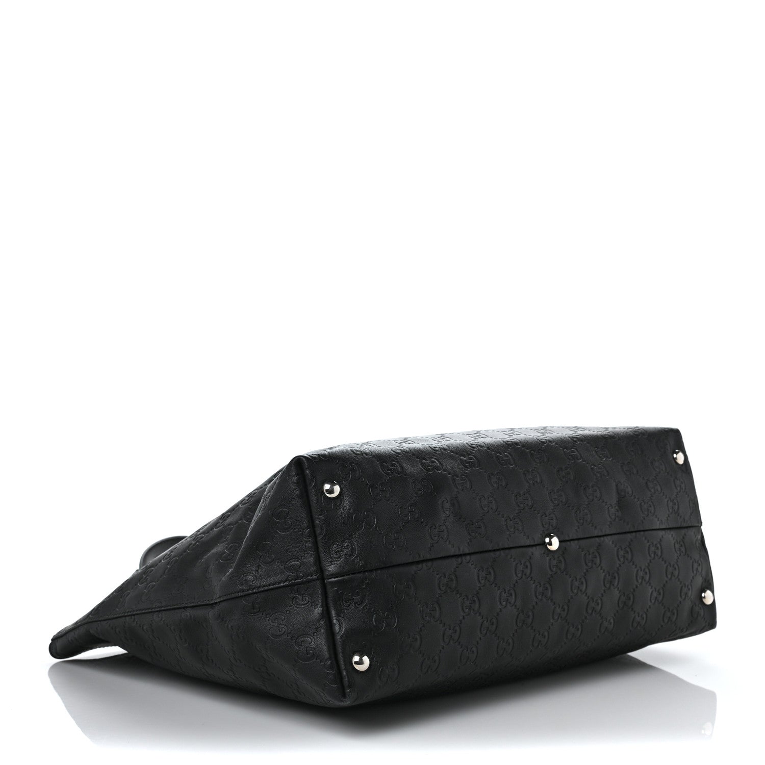 Gucci Calfskin Medium Icon Bit Tote Black 4 of 9