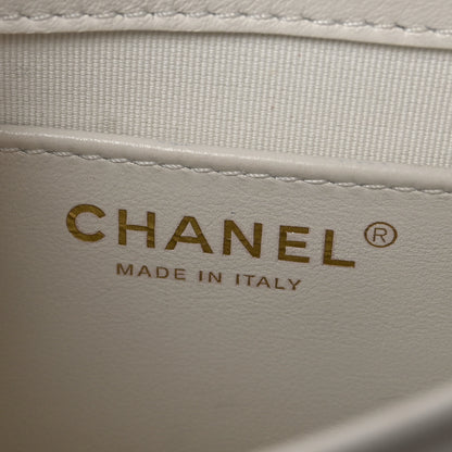 Chanel Lambskin Quilted Small Messenger Flap White 5 of 10