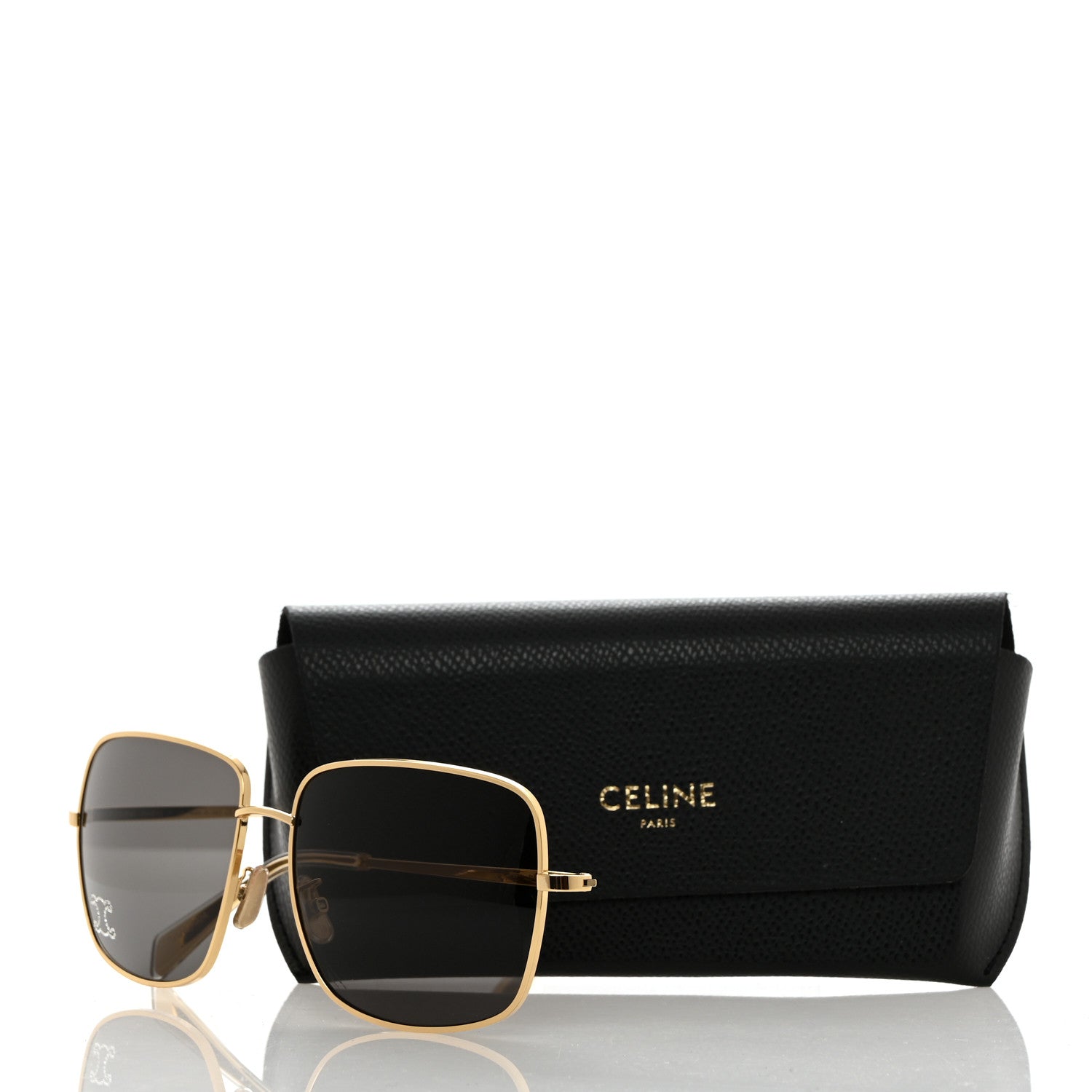 Celine Metal Rhinestone Sunglasses CL40284U Gold 8 of 8
