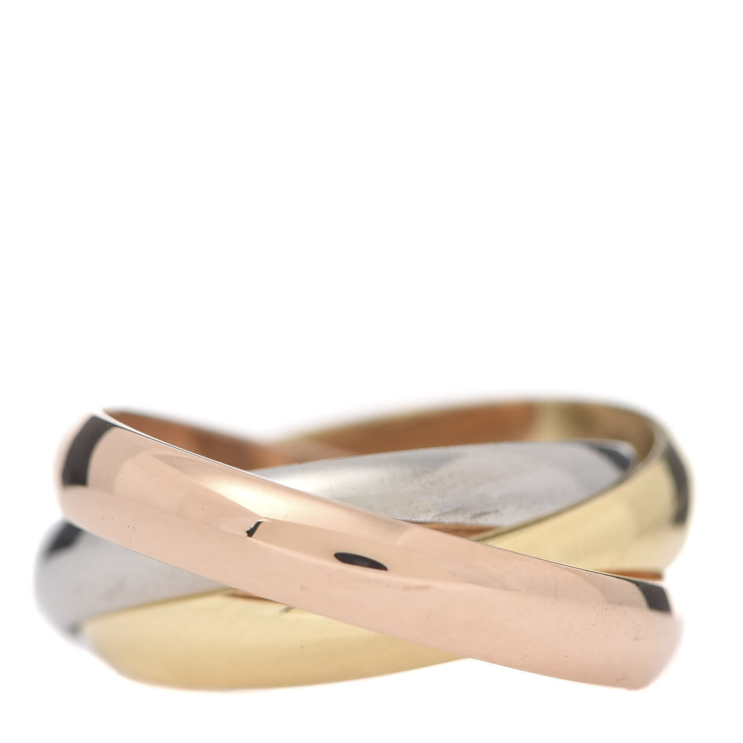 Cartier 18K Pink Yellow White Gold Classic Trinity Ring 52 6 3 of 7