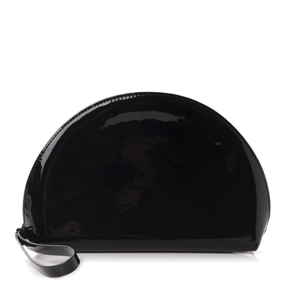 Mansur Gavriel Patent Calfskin Mini Moon Clutch Black 1 of 6
