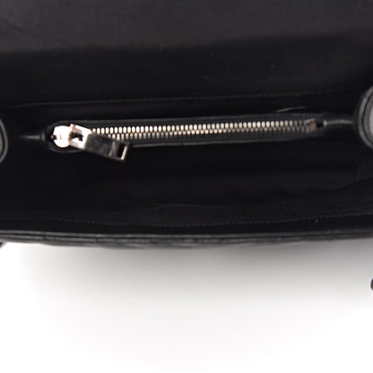 Saint Laurent Sheepskin Matelasse Chevron Monogram Medium College Bag Black 5 of 10