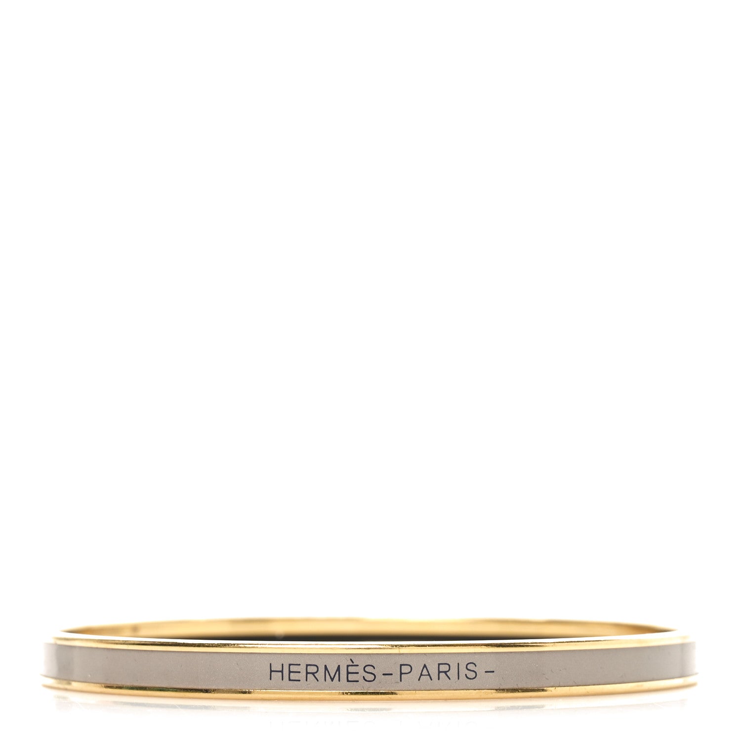 Hermes Enamel Printed Extra Narrow Uni Bracelet 70 Marron Glace 1 of 5