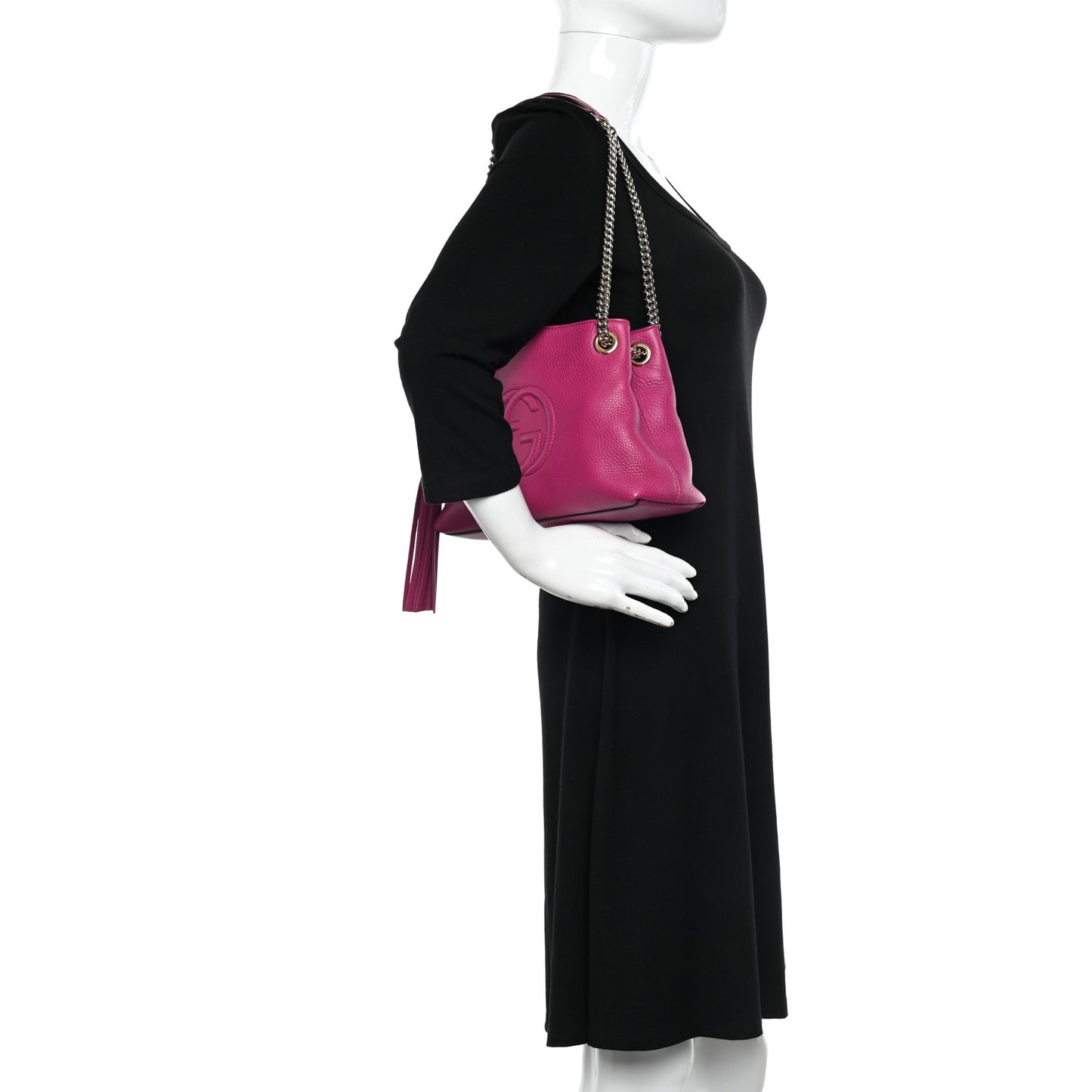 Cellarius Calfskin Small Soho Chain Shoulder Bag Bright Bouganville