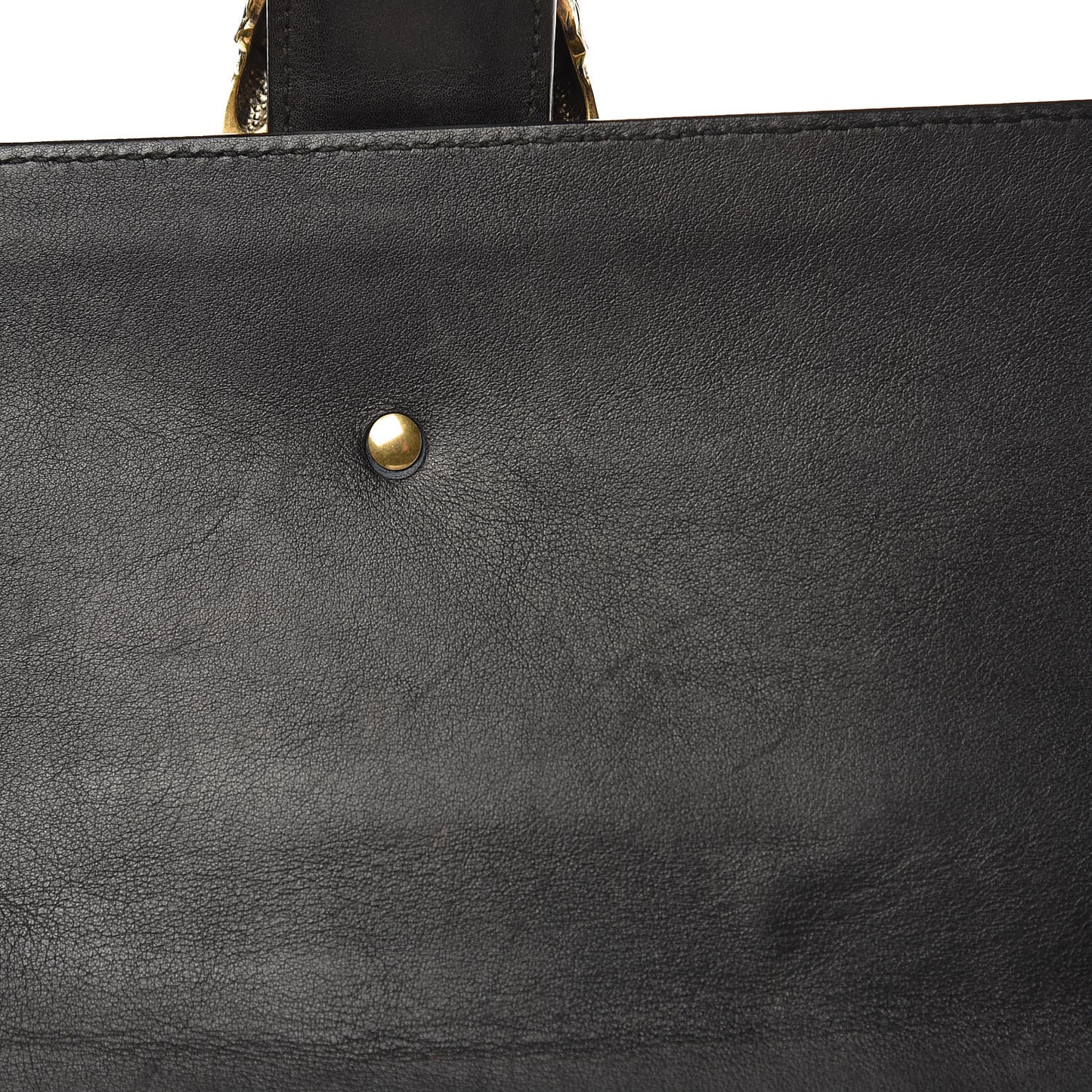 Calfskin Bamboo Web Large Dionysus Top Handle Bag Black Bright Evergreen Hibiscus Red