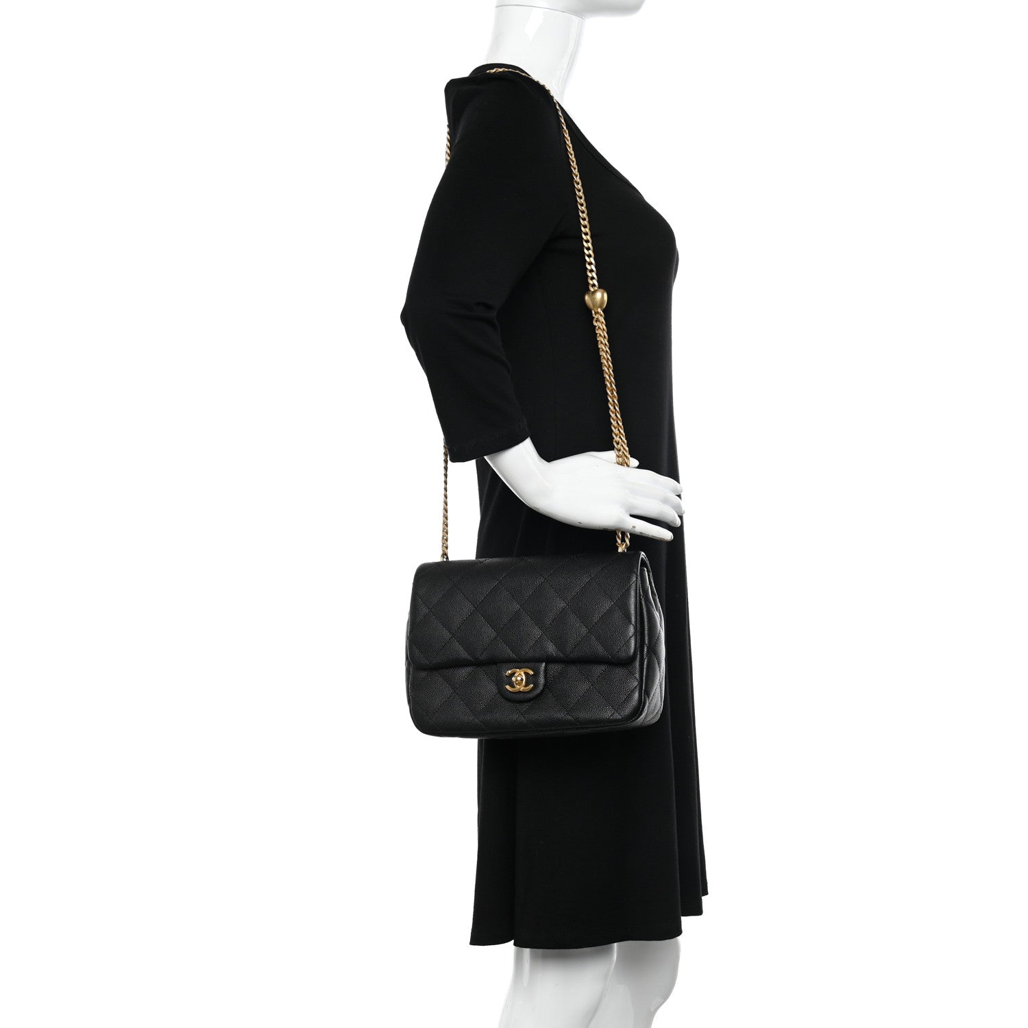 Chanel Caviar Quilted Sweetheart Flap Black 2 of 11