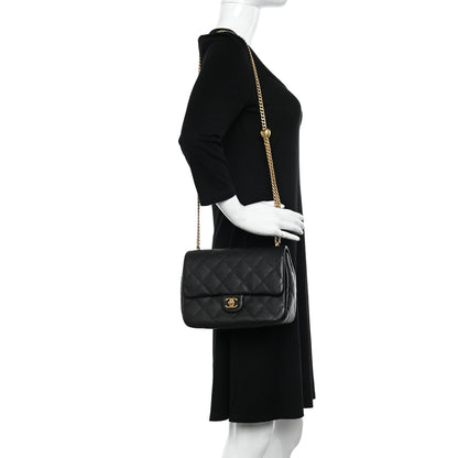 Chanel Caviar Quilted Sweetheart Flap Black 2 of 11