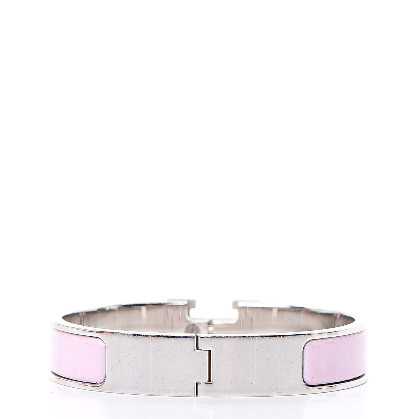 Enamel Narrow Clic Clac H Bracelet PM Rose Dragee