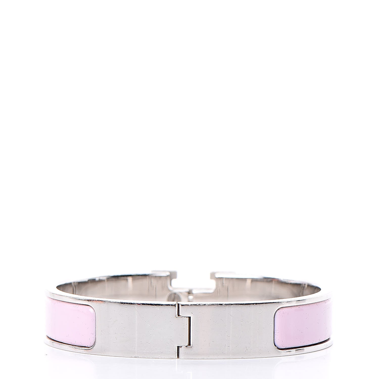 Hermes Enamel Narrow Clic Clac H Bracelet PM Rose Dragee 3 of 6