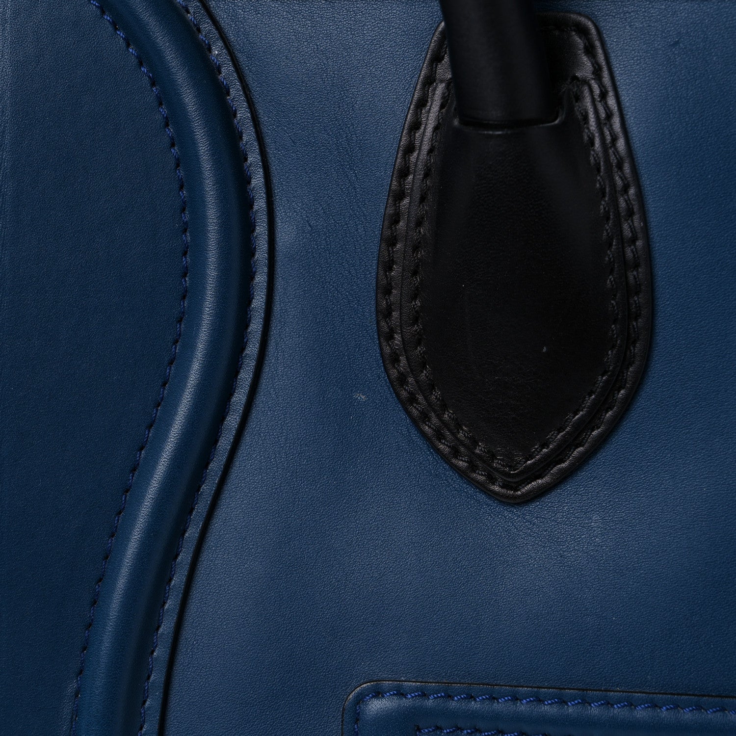 Celine Smooth Calfskin Mini Bi-Color Luggage Ocean Blue 16 of 19