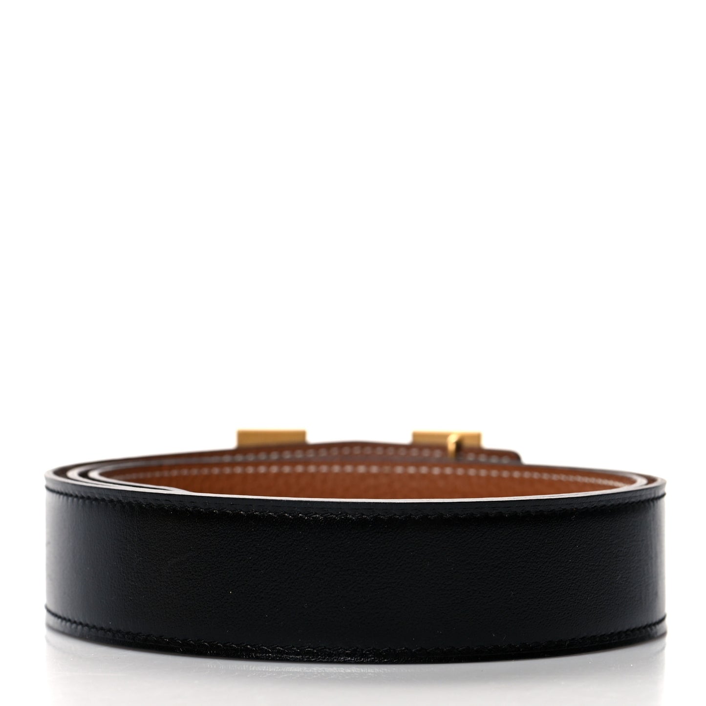 Box Togo 32mm Guilloche H Belt 85 Black Gold