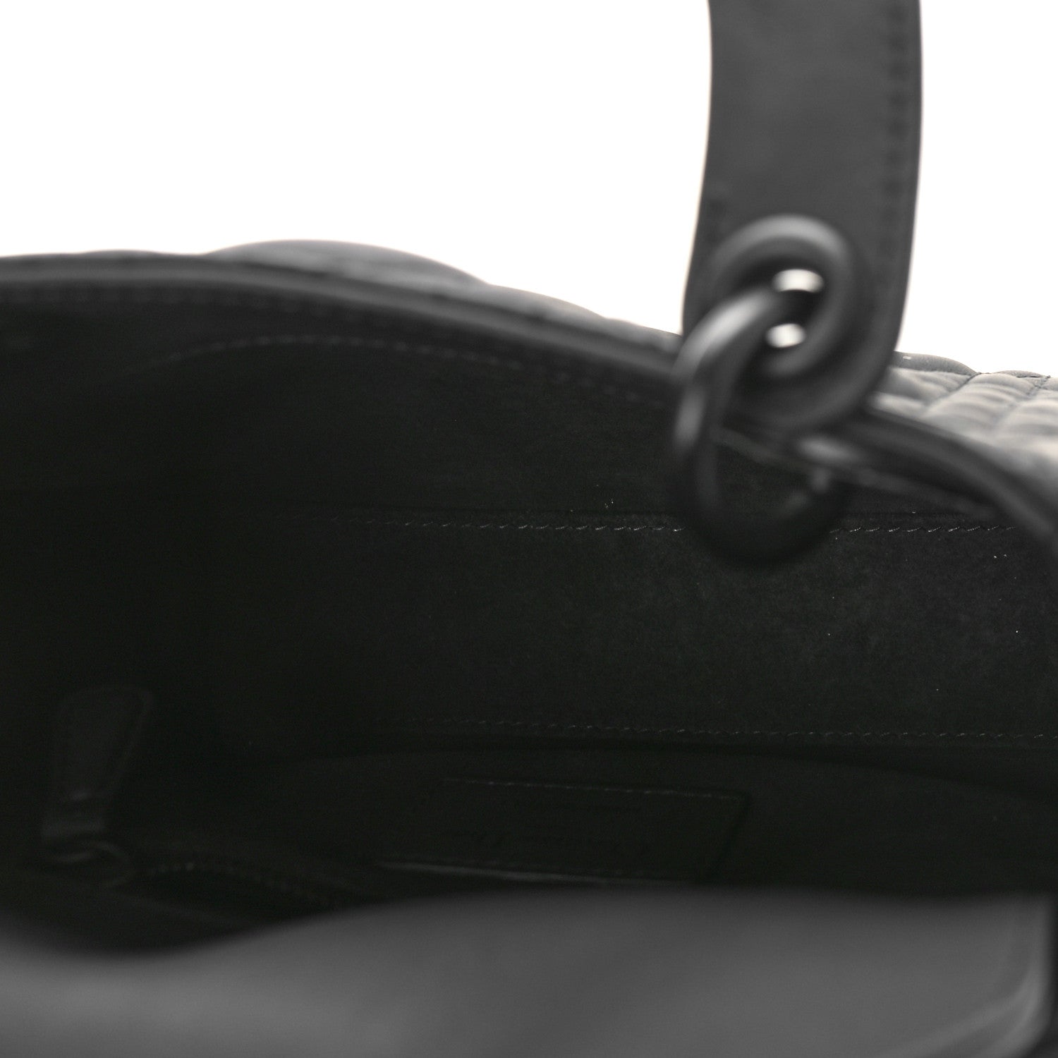 Christian Dior Ultra Matte Calfskin Cannage Mini Lady Dior Black 5 of 8