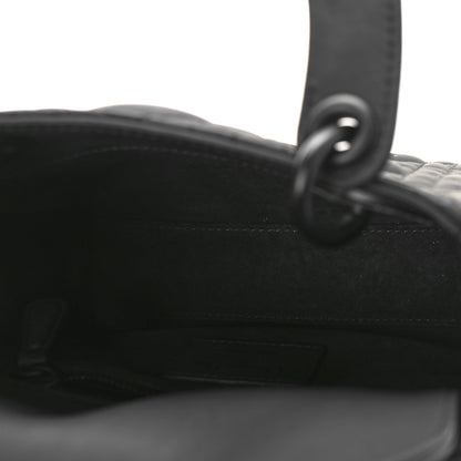 Christian Dior Ultra Matte Calfskin Cannage Mini Lady Dior Black 5 of 8