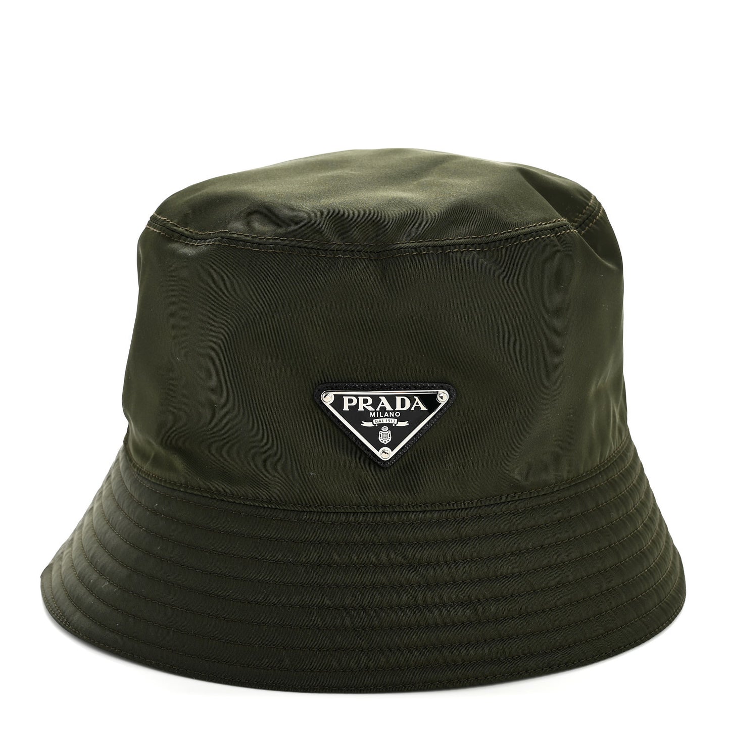 Re-Nylon Metal Triangle Logo Mens Bucket Hat S Tundra