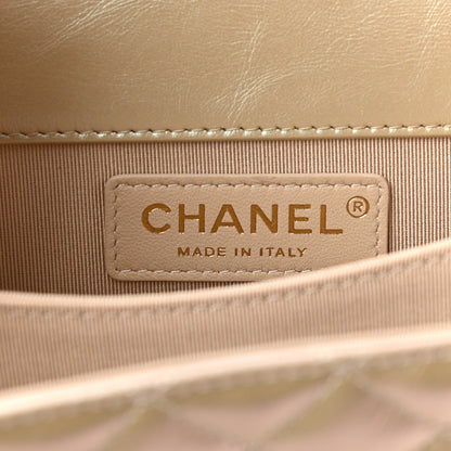 Chanel Iridescent Calfskin Quilted North South Boy Flap Beige 6 of 10