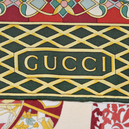 Gucci Silk Porcelain Motif Scarf Multicolor 4 of 8