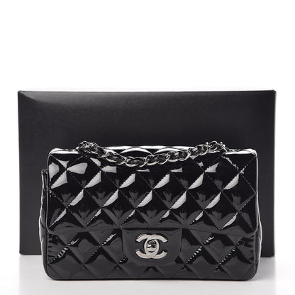 Chanel Patent Calfskin Quilted Mini Rectangular Flap Black 8 of 8