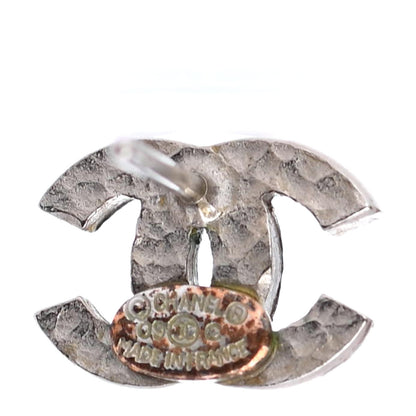 Chanel Crystal Mini Timeless CC Earrings Silver 4 of 4