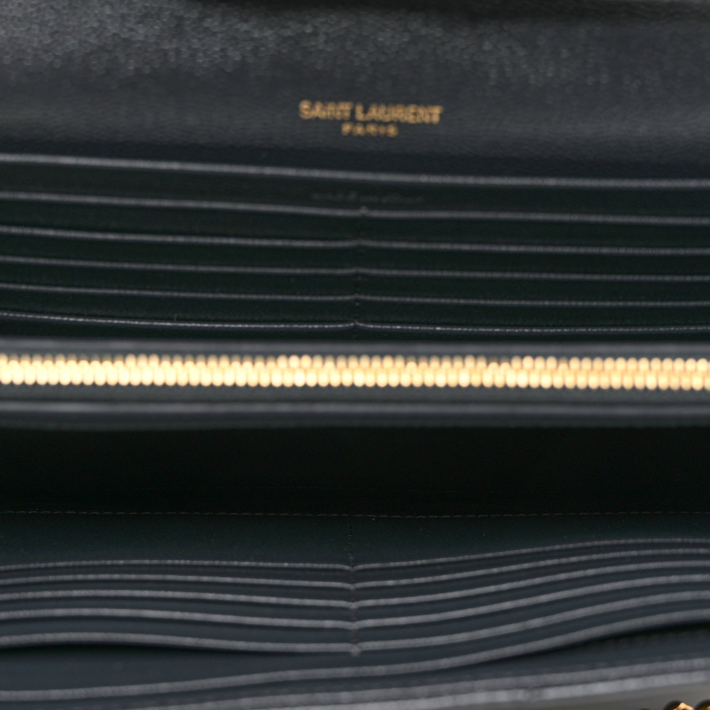 Grain De Poudre Matelasse Chevron Monogram Chain Wallet Storm