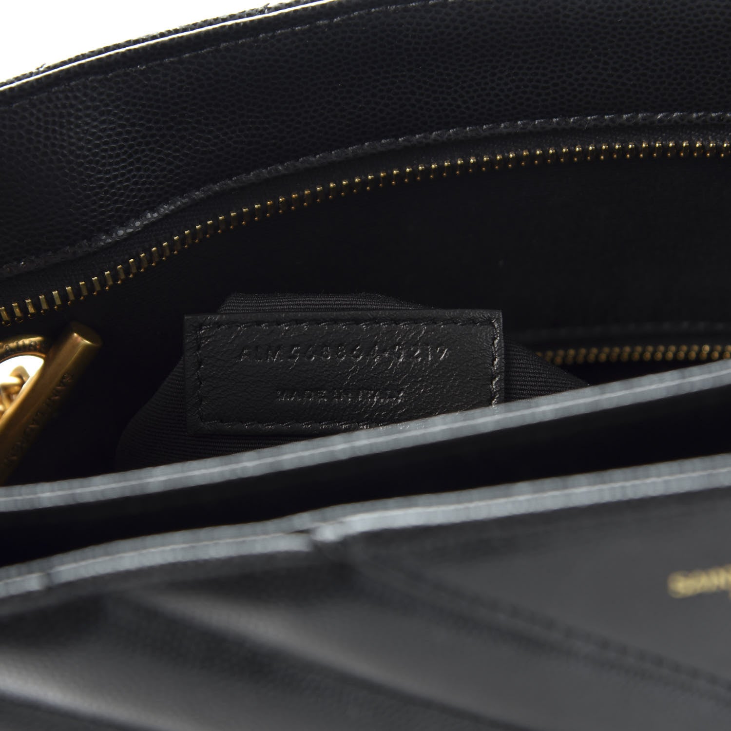 Saint Laurent Grain De Poudre Matelasse Chevron Medium Tribeca Shopping Bag Black 8 of 9