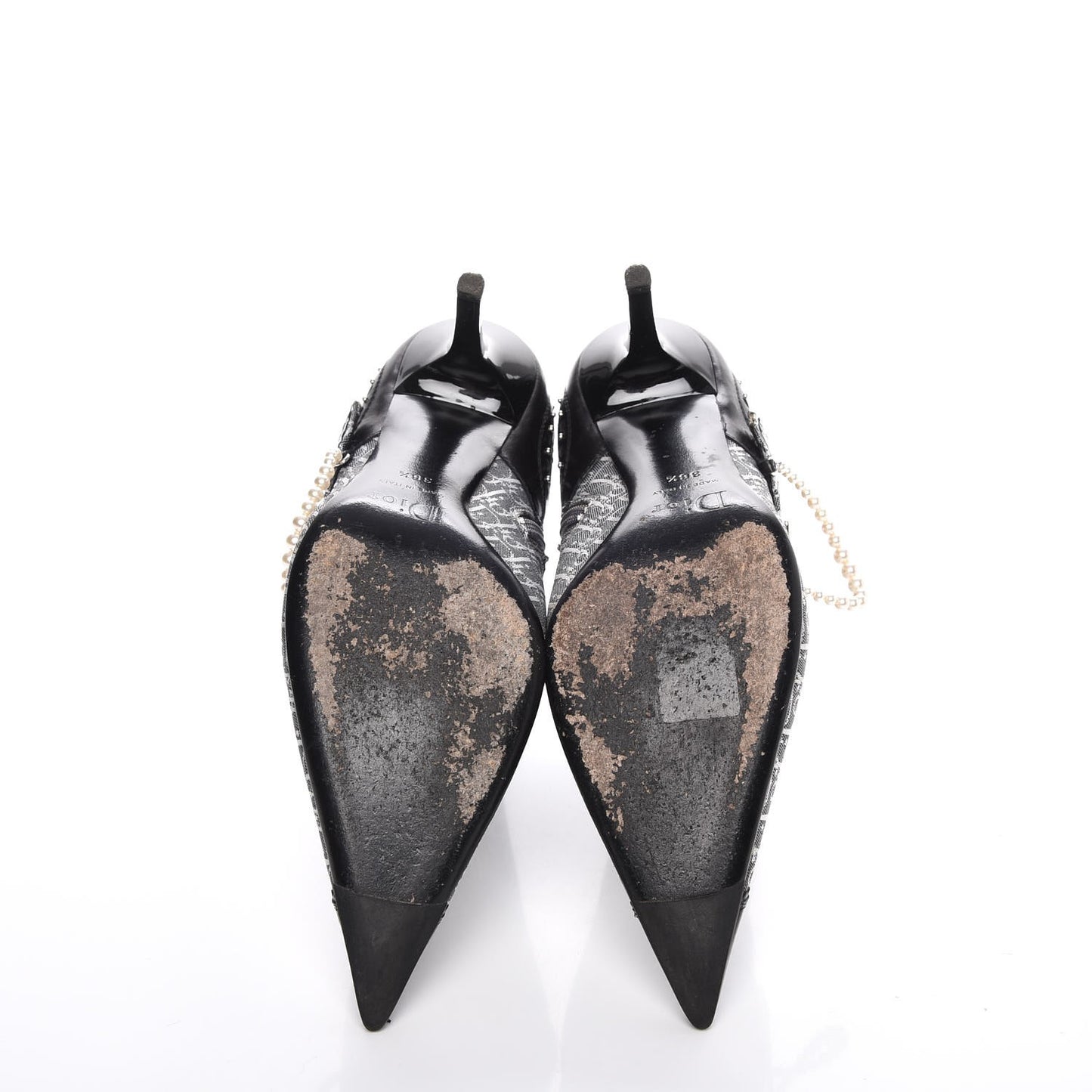Monogram Trick Pearl Ankle Boots 36.5 Gris Moyen