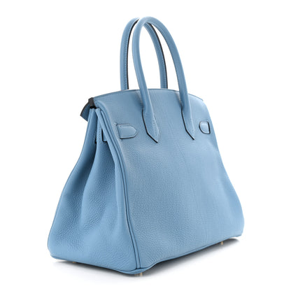 Hermes Togo BIRKIN 30 Bleu Azur 3 of 10