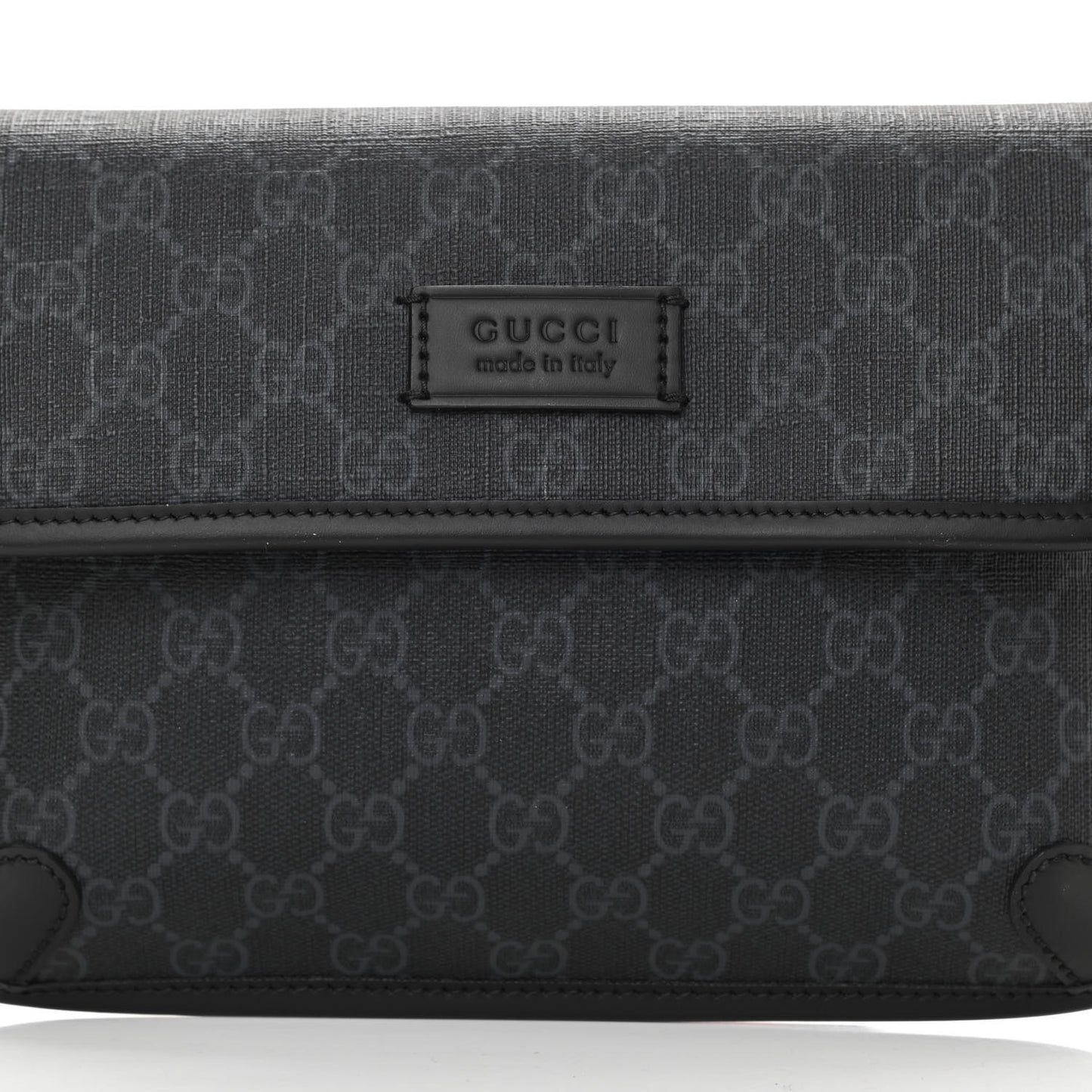 GG Supreme Monogram Web Slim Belt Bag Black Grey