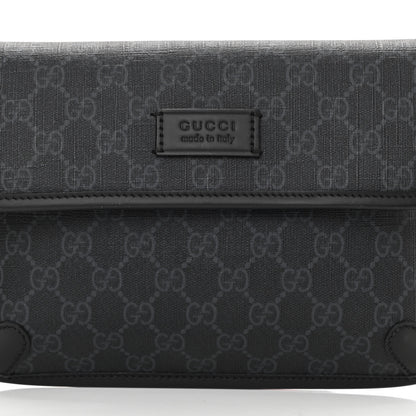 Gucci GG Supreme Monogram Web Slim Belt Bag Black Grey 8 of 15