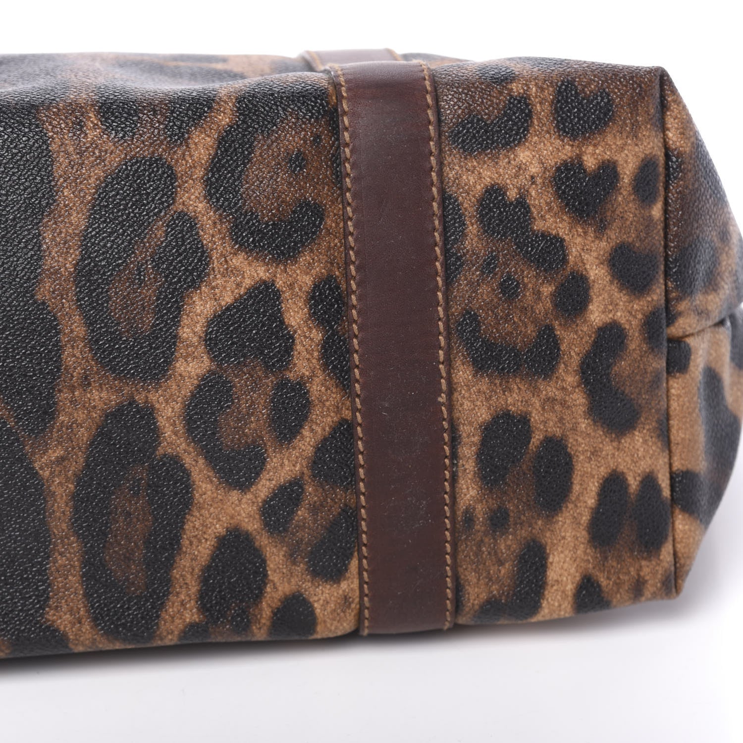 Dolce & Gabbana Coated Canvas Leopard Print Tote 11 of 12