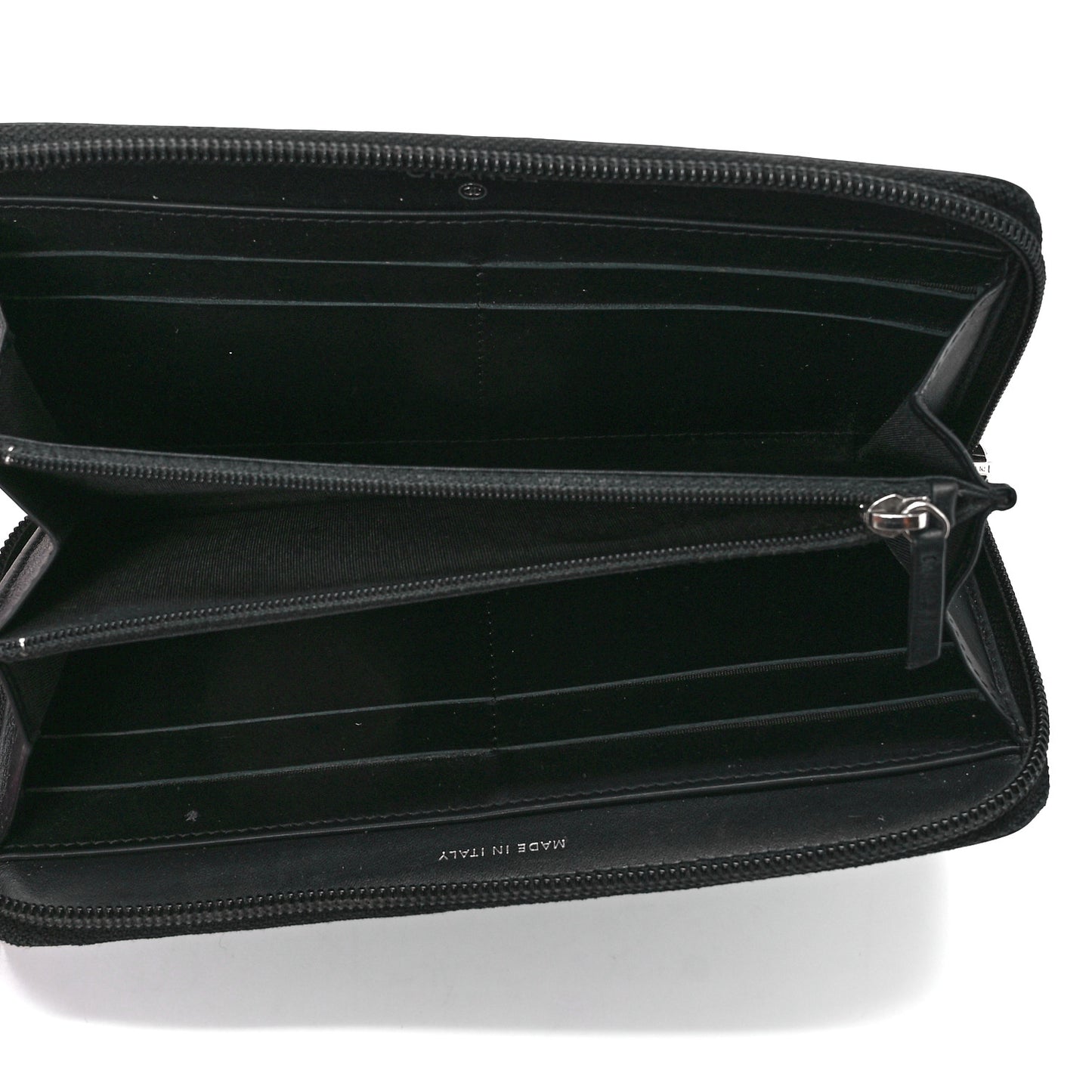 Caviar Large Timeless CC Zip Around Wallet Black