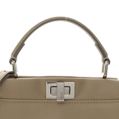 Fendi Nappa Mini Peekaboo Iconic Satchel Tortora 9 of 11