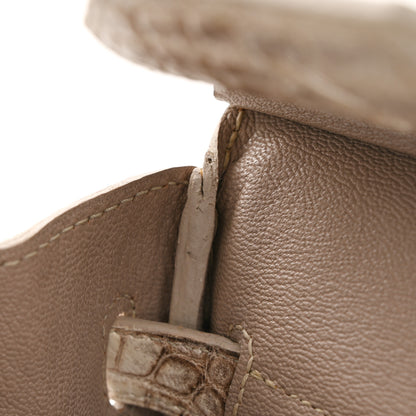 Hermes Matte Niloticus Crocodile Himalaya Birkin 30 Blanc 36 of 56