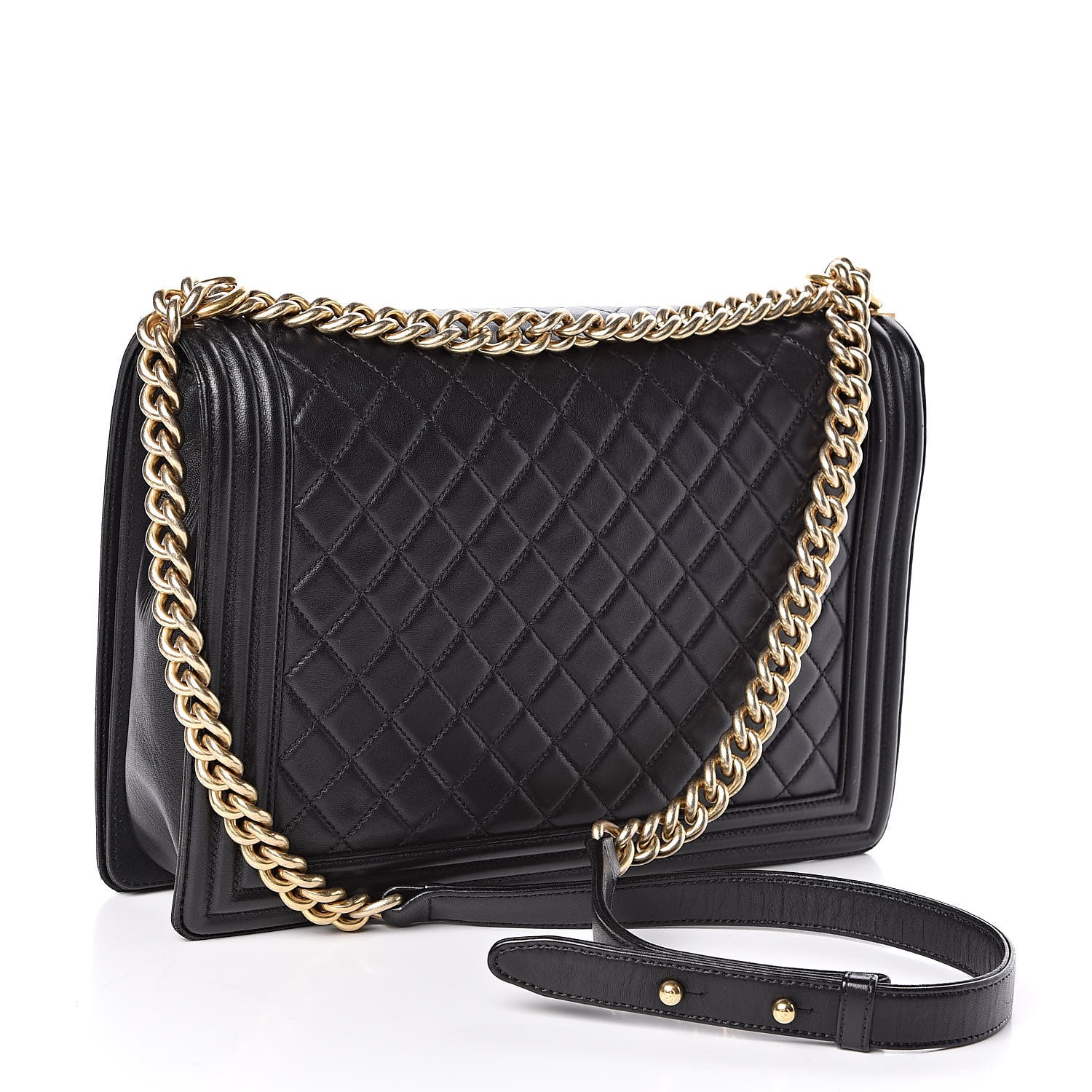 Chanel Lambskin Quilted Large Boy Flap Black 3 of 11