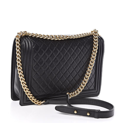 Chanel Lambskin Quilted Large Boy Flap Black 3 of 11