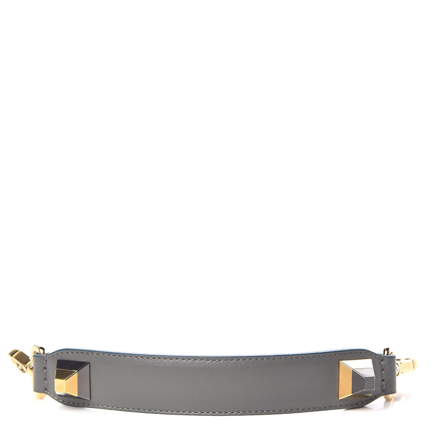 Fendi Calfskin Studded Mini Strap You Grey 1 of 2