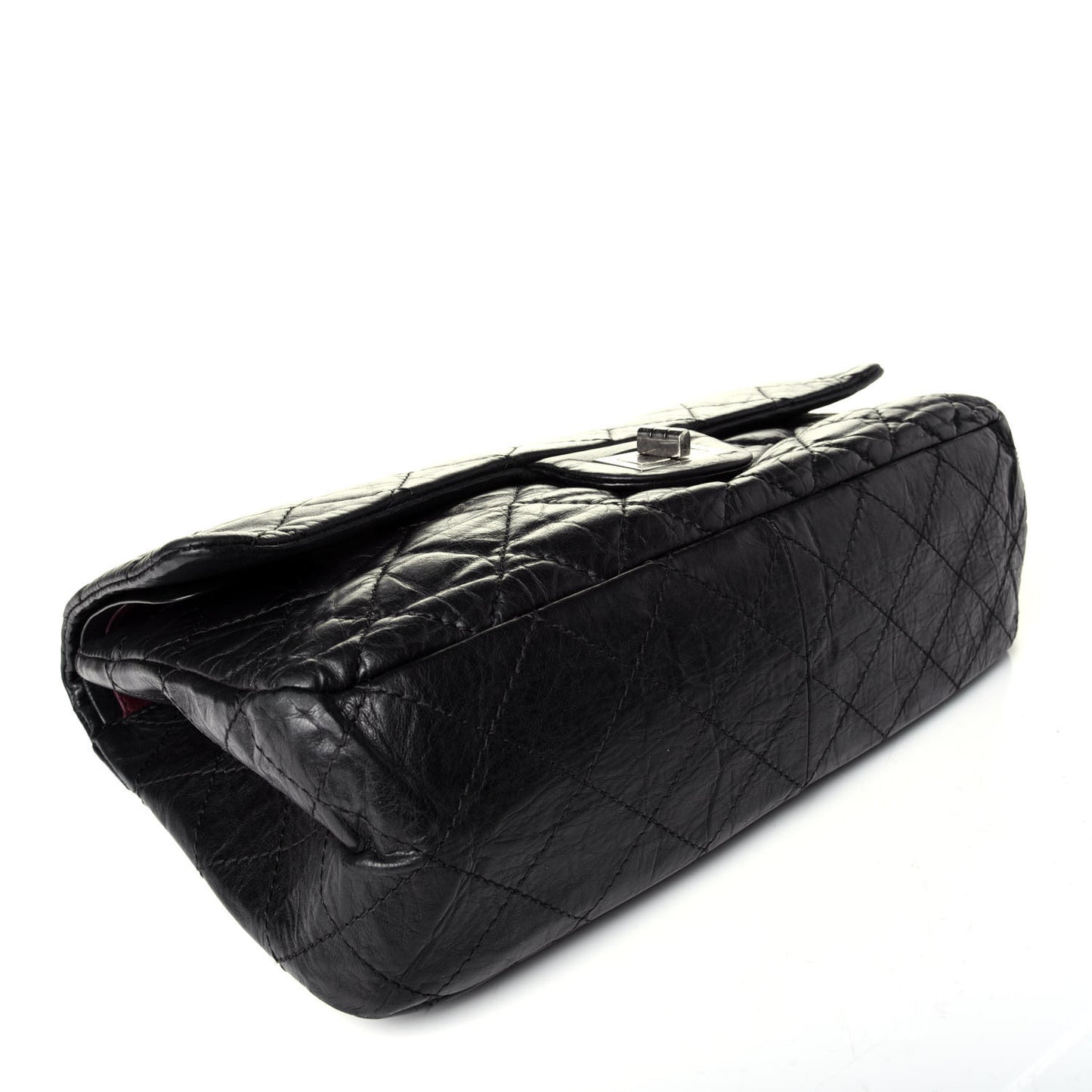 Aged Calfskin Quilted 2.55 Reissue 227 Flap Black