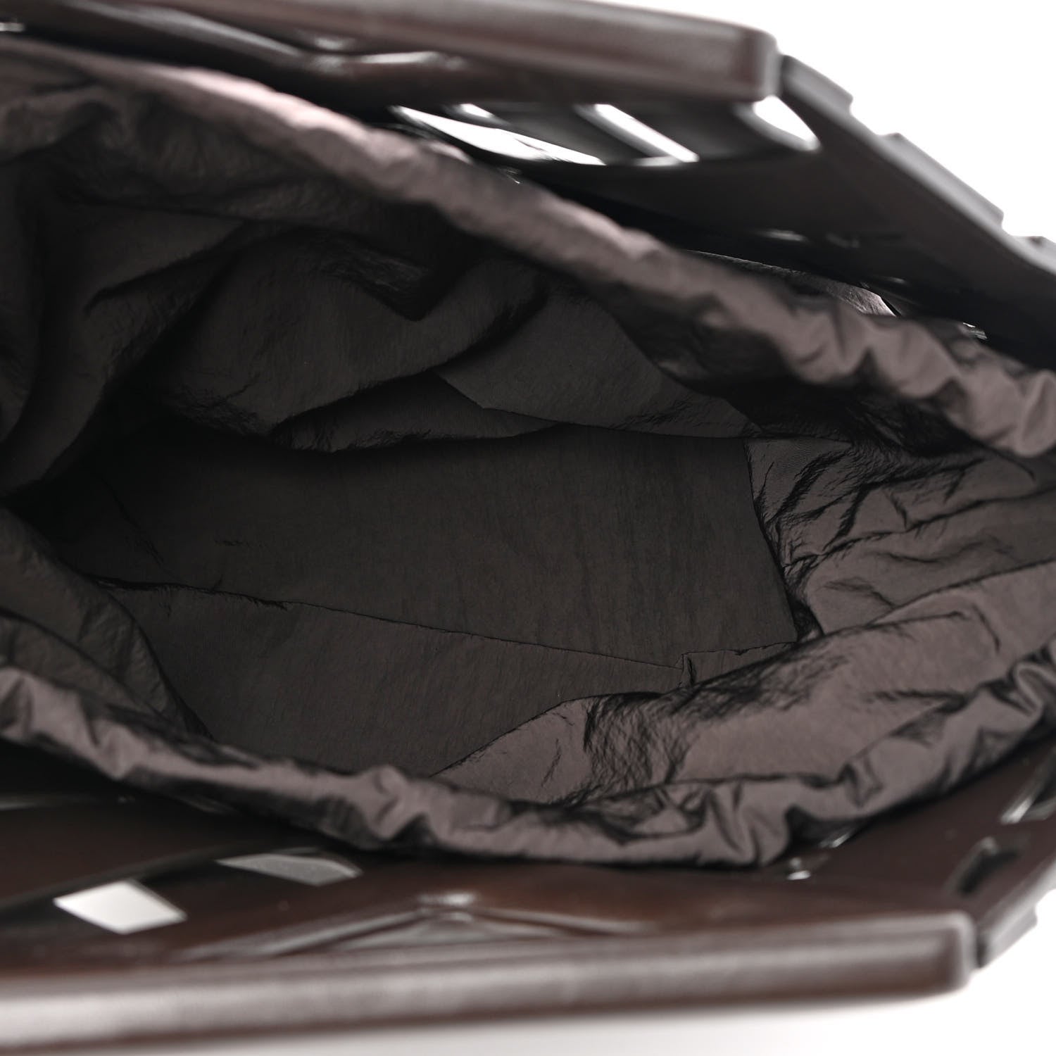 Bottega Veneta Calfskin V Woven Drawstring Tote Dark Brown 5 of 10