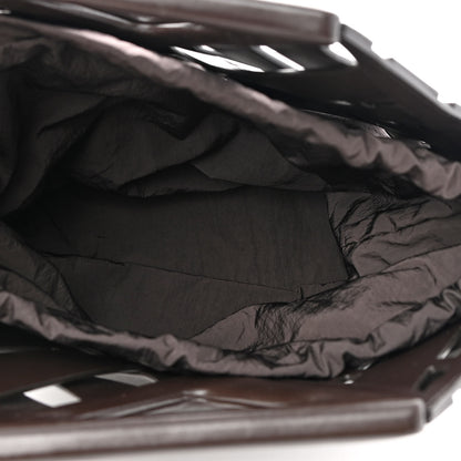 Bottega Veneta Calfskin V Woven Drawstring Tote Dark Brown 5 of 10