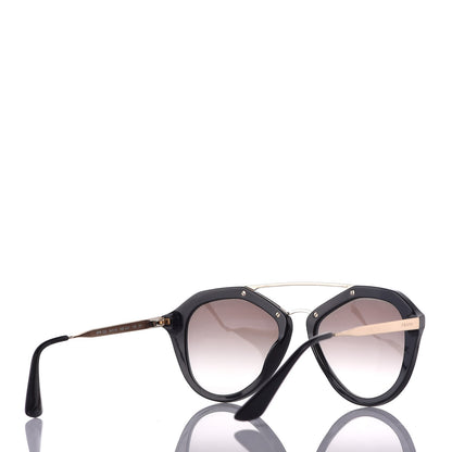 Prada Acetate Metal Cinema Sunglasses SPR 12Q Black 4 of 7
