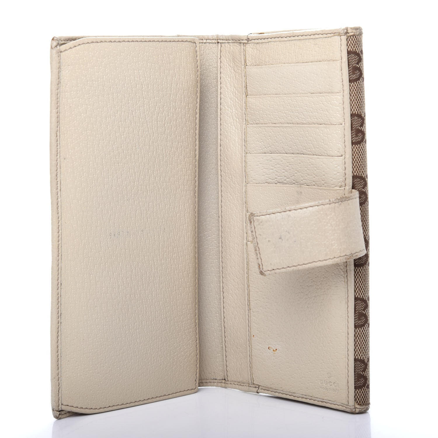 Gucci Monogram Metal Bar Continental Flap Wallet Off White 6 of 12