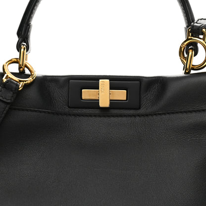 Fendi Vitello Seta Shiny Nappa Medium Peekaboo Iconic Satchel Black 12 of 12
