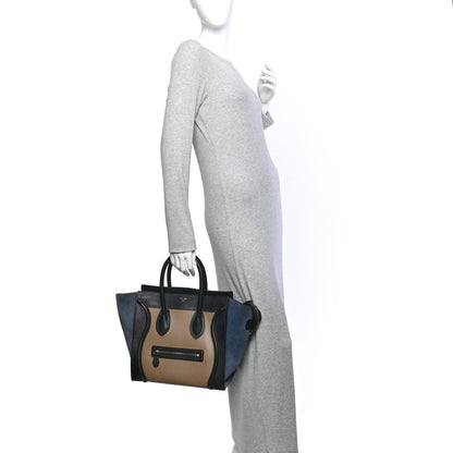 Celine Smooth Calfskin Suede Mini Tri-Color Luggage Beige 2 of 15