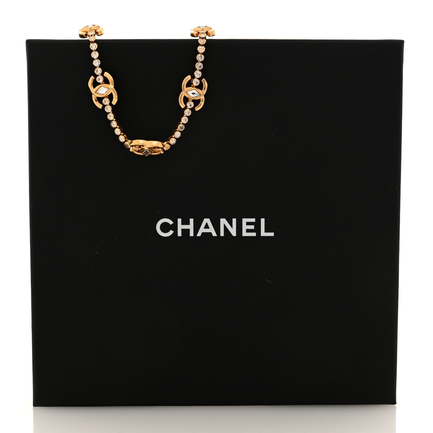 Chanel Metal Crystal CC Marquise Choker Gold 5 of 5