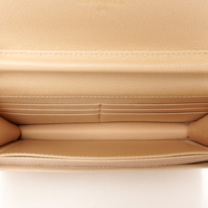 Chanel Caviar Quilted Wallet on Chain WOC Beige 5 of 12