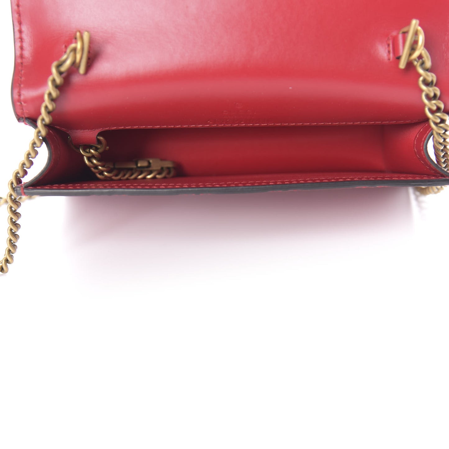 Guccissima Mini Cherry Chain Bag Hibiscus Red