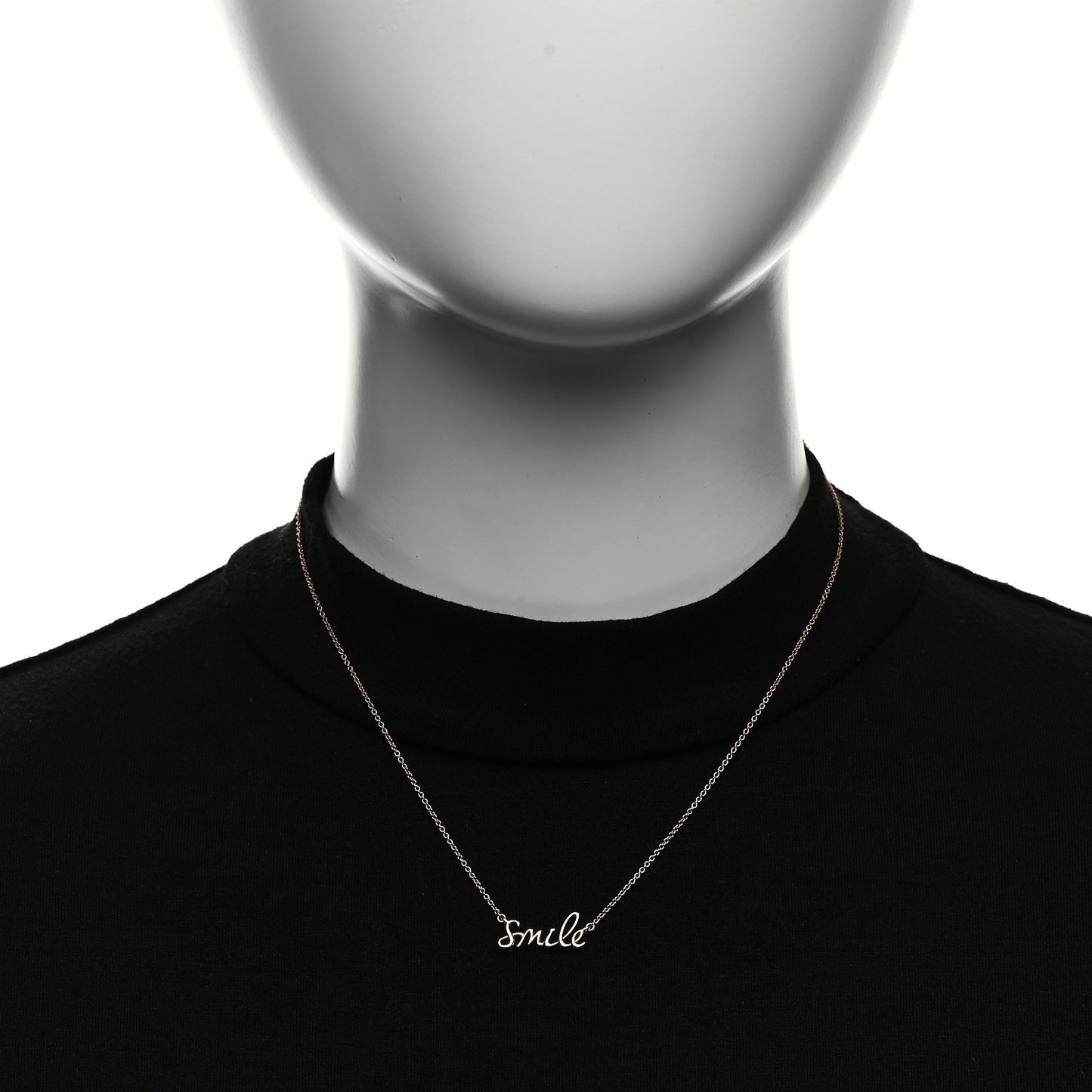 18K Rose Gold Paloma's Graffiti Smile Pendant Necklace