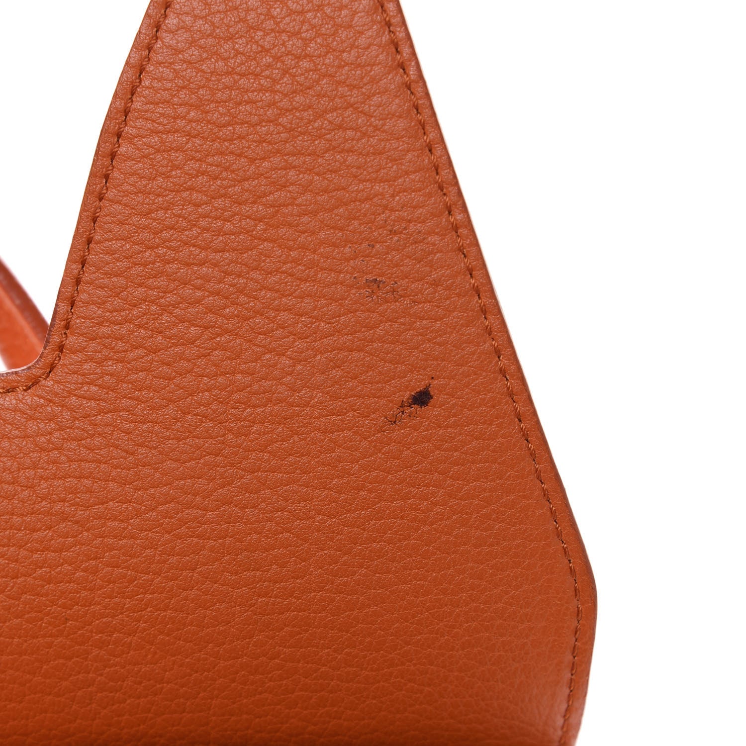 Celine Crisped Calfskin Mini Tie Knot Tote Burnt Orange 12 of 15