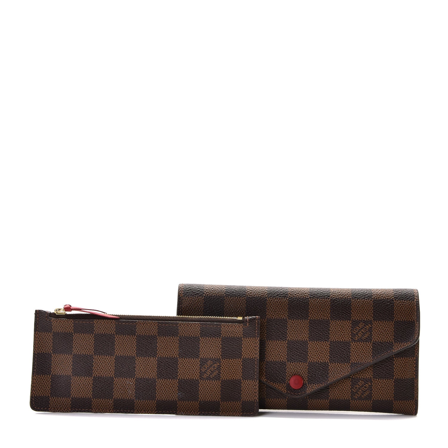 Louis Vuitton Damier Ebene Josephine Wallet Red 1 of 9